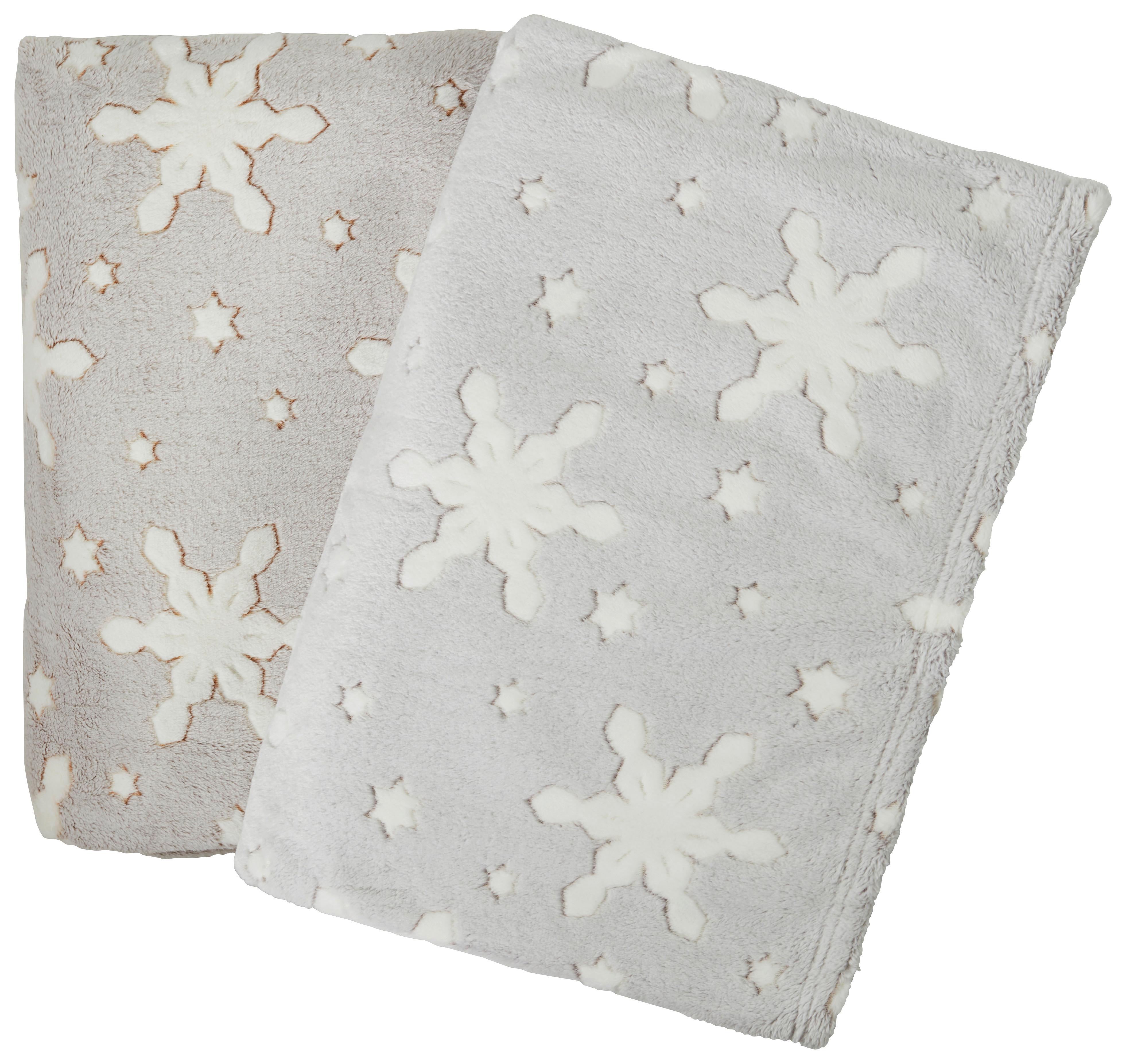 Kuscheldecke Bergen - Silberfarben, ROMANTIK / LANDHAUS, Textil (150/200cm) - James Wood