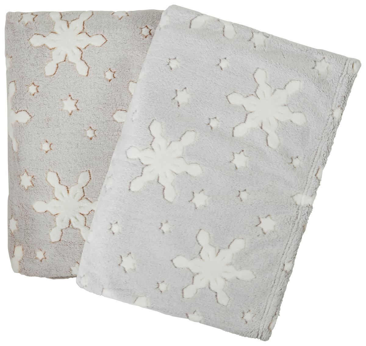 Kuscheldecke Bergen - Silberfarben, ROMANTIK / LANDHAUS, Textil (150/200cm) - James Wood