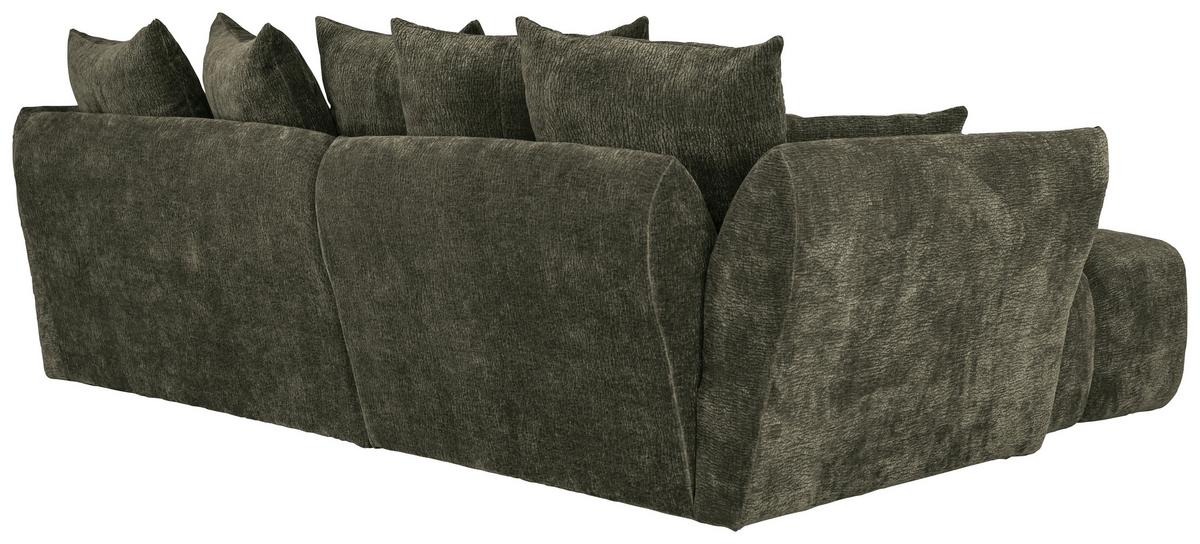 Univerzálna sedačka CAMMELLIO, zelená ženilka, 7 vankúšov - čierna/zelená, Modern, textil (296/75-95/189cm) - Mömax