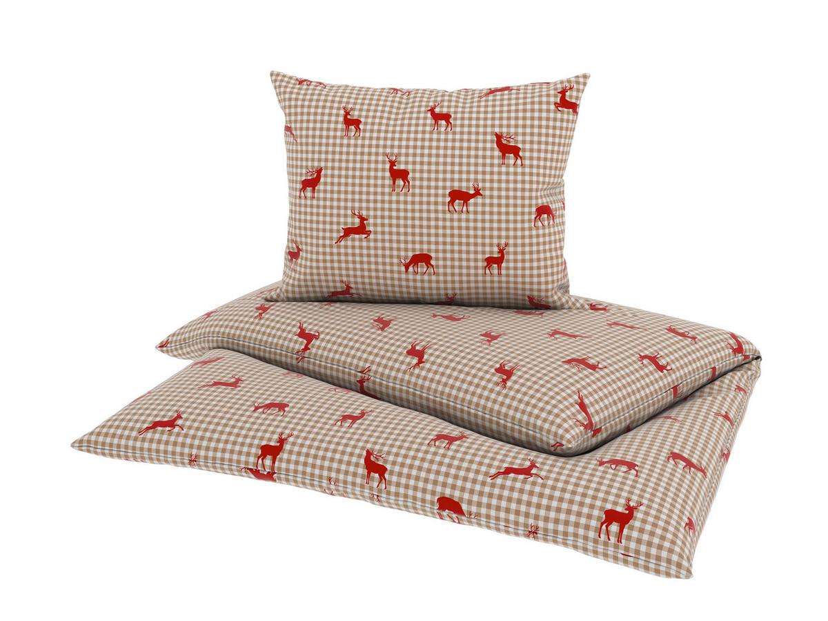 BETTWÄSCHE RUDOLPH - Beige/Rot, ROMANTIK / LANDHAUS, Textil - James Wood