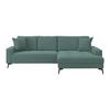 Ecksofa Zero Petrol 286x173 cm - Petrol/Schwarz, Trend, Textil (286/173cm)