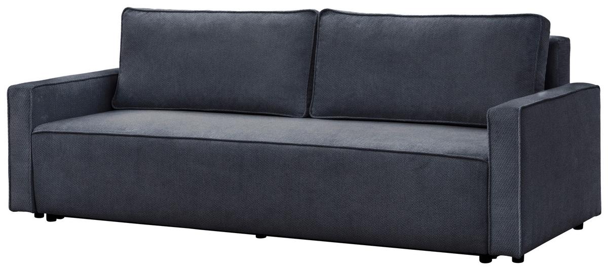 Rozkladacia pohovka NERA, modrá ženilka - modrá, Modern, textil/plast (232/90/100cm)