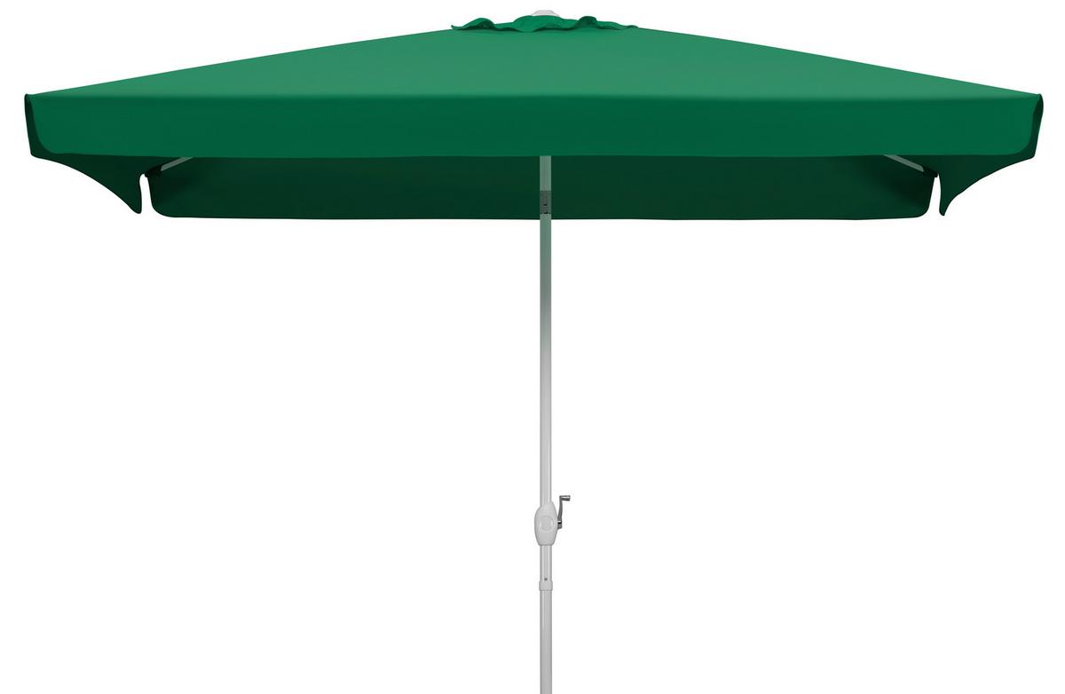 Sonnenschirm Oslo Bht: 200x250x300 Cm Grün - Weiß/Grün, Basics, Textil/Metall (200/250/300cm) - Schneider