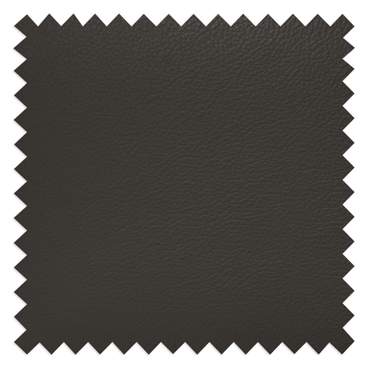 Ecksofa Santos Dunkelbraun S: 241 cm - Chromfarben/Dunkelbraun, Design, Leder/Textil (241/168cm) - Livetastic