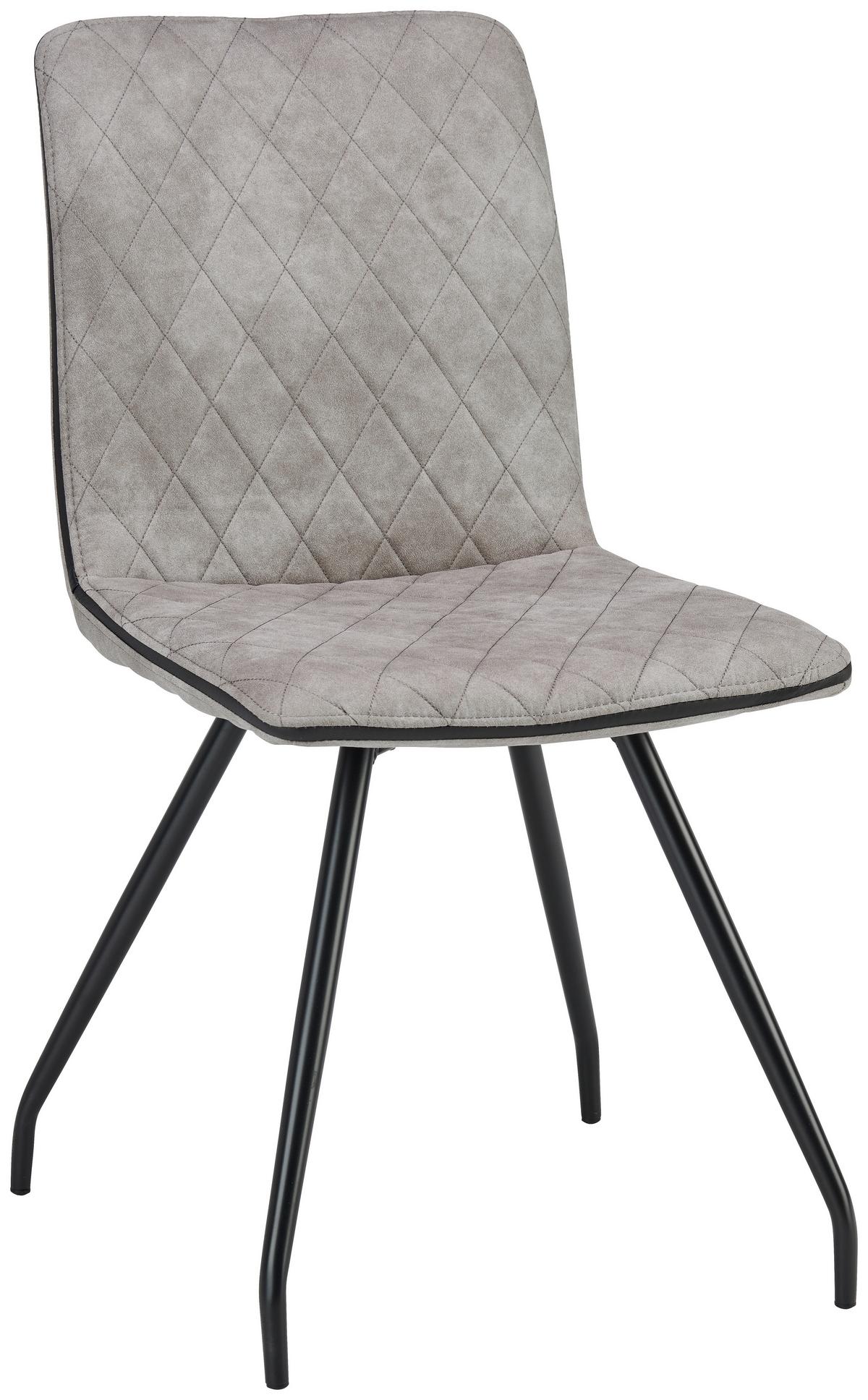 Négylábú Szék "sabine" Sabine - fekete/szürke, Modern, textil/fém (45/90/59cm)