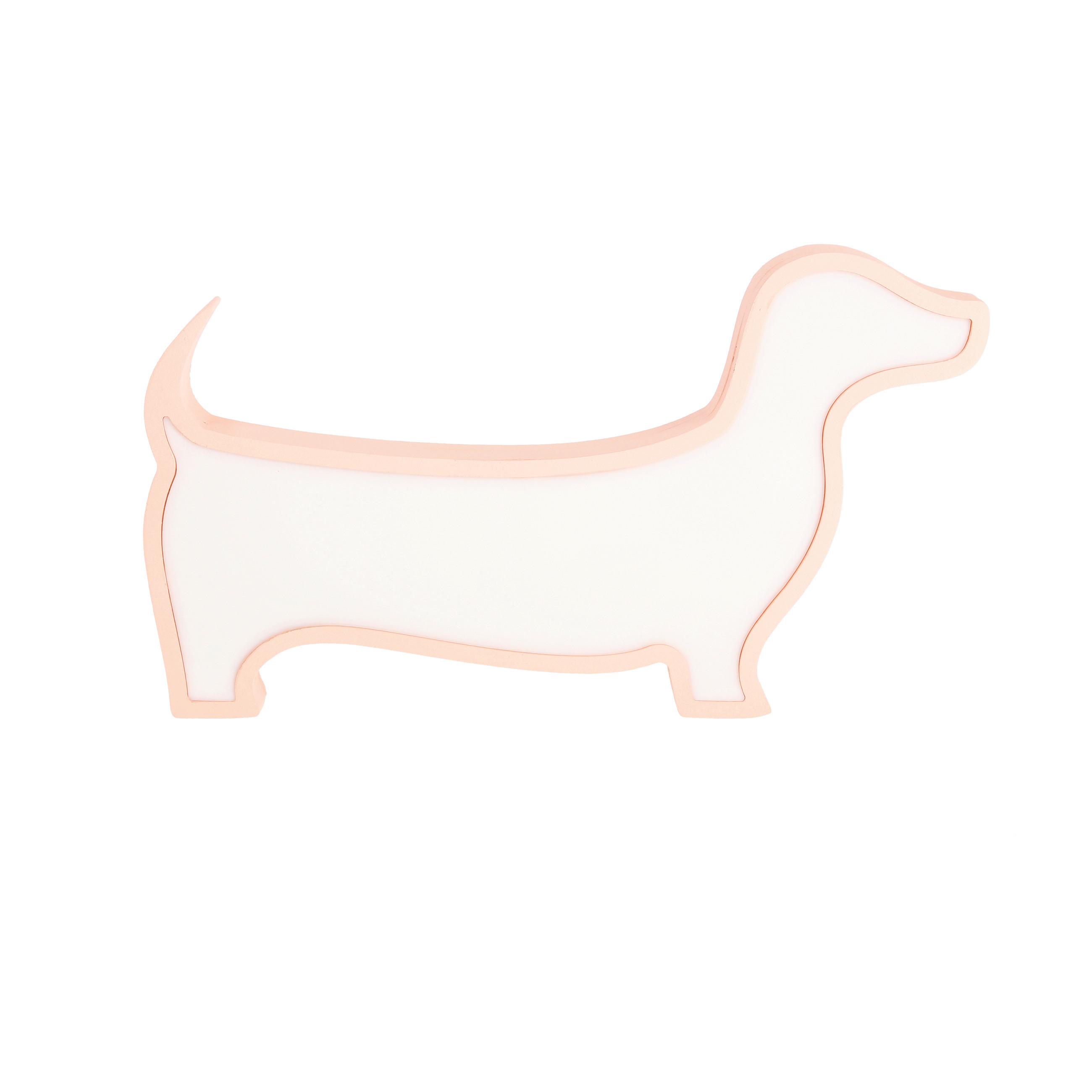 KINDERTISCHLEUCHTE 41-11671 DOG - Pink, Basics, Holzwerkstoff/Kunststoff (32/3.5/18cm)