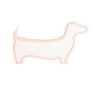KINDERTISCHLEUCHTE 41-11671 DOG - Pink, Basics, Holzwerkstoff/Kunststoff (32/3.5/18cm)