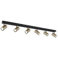 Strahler 57911-6dm - Messingfarben/Schwarz, MODERN, Metall (115/6/12cm) - Globo