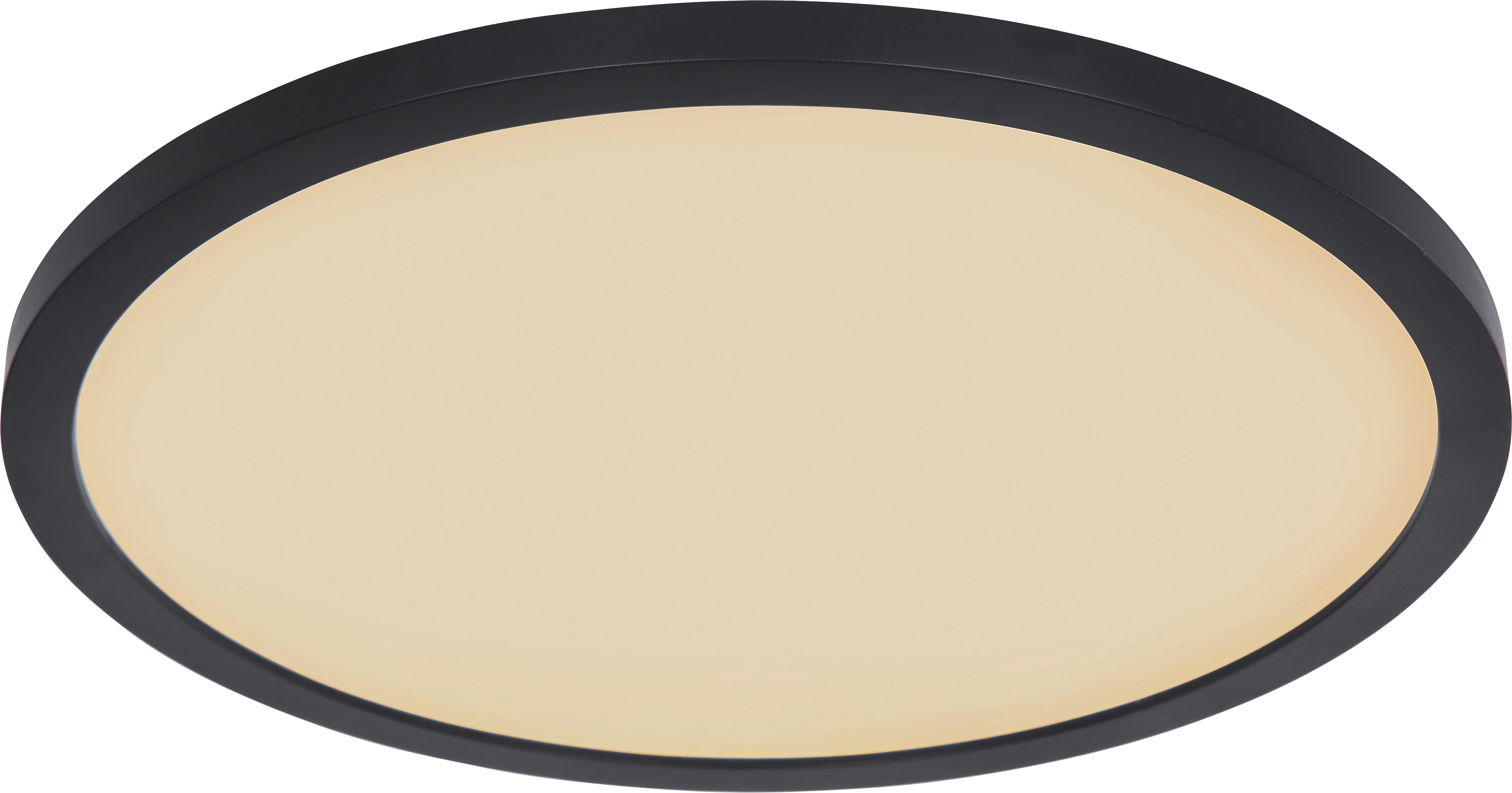 STROPNÉ SVIETIDLO DO KÚPEĽNE ULOL,P/V: 29,4/2,5 cm,IP44 - čierna/biela, Konventionell, plast (29,4/2,5cm) - Mömax