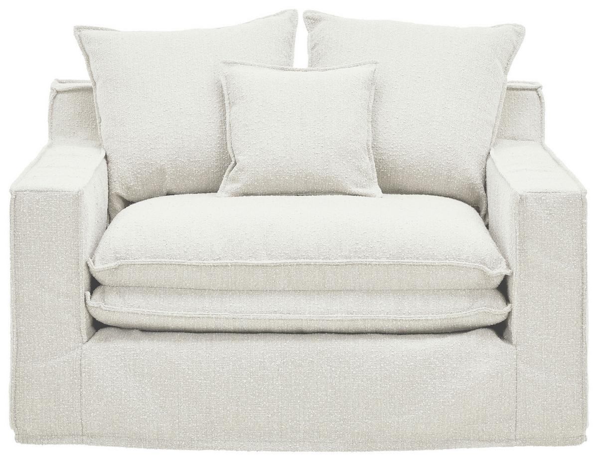 Sessel Aurora - Schwarz/Weiß, Trend, Textil (129/92/105cm) - Livetastic