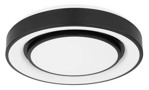 LED-Deckenleuchte Sully Ø 38 cm mit Memory-Funktion - Opal/Schwarz, Design, Kunststoff/Metall (38/7.5cm) - Globo