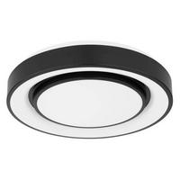 LED-Deckenleuchte Sully Ø 38 cm mit Memory-Funktion - Opal/Schwarz, Design, Kunststoff/Metall (38/7.5cm) - Globo