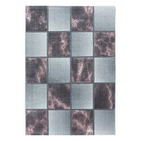 Webteppich Rosa/Grau Naturfaser Ottawa 140x200 cm - Rosa, Design, Textil (140/200cm)