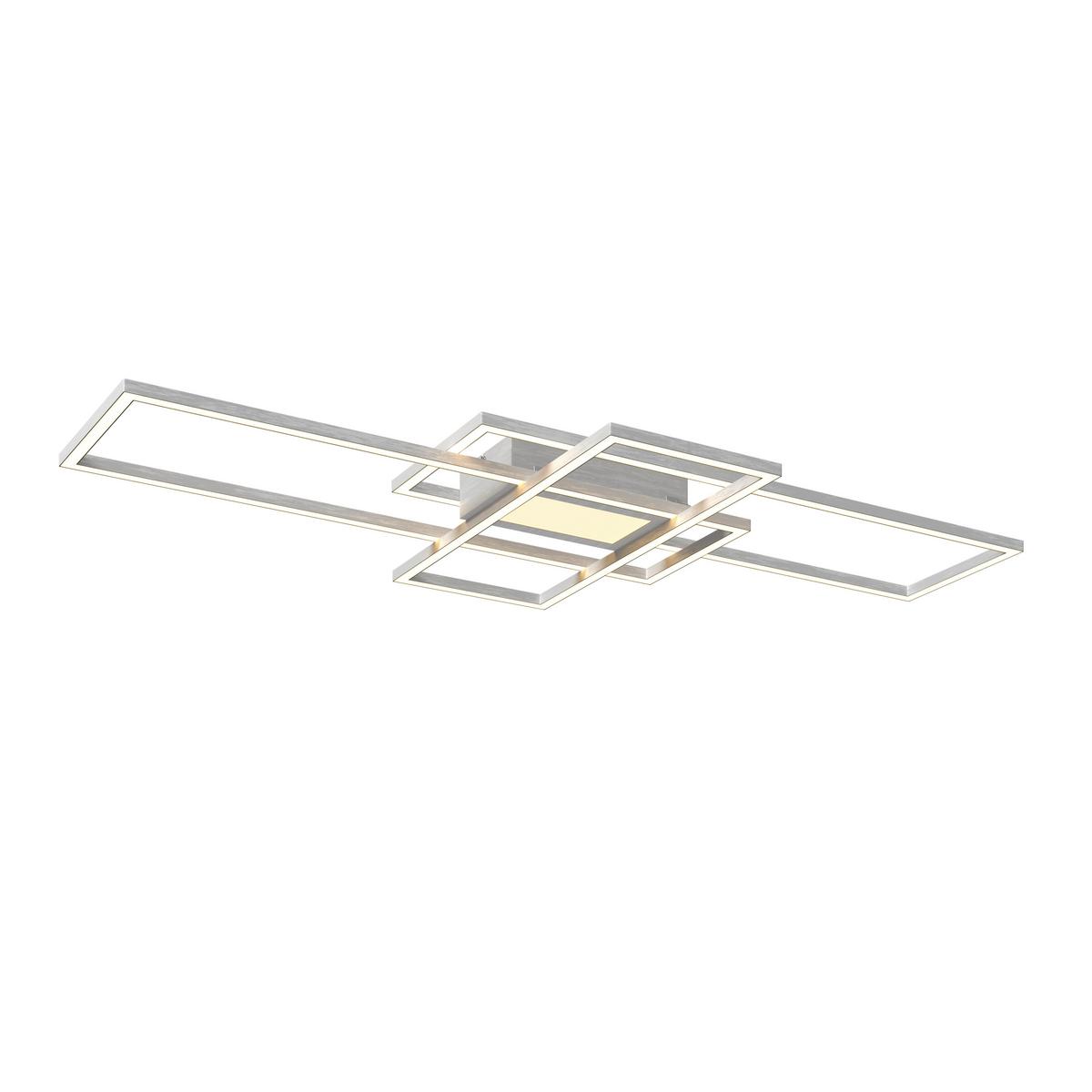 Led Mennyezeti Lámpa Christina - alumíniumszínű/nikkelszínű, Basics, műanyag/fém (45,8/100/6,4cm) - Luca Bessoni