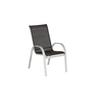 Gartensessel 2er-set Stapelbar Amalfi Metall/textil - Silberfarben/Schwarz, ROMANTIK / LANDHAUS, Textil/Metall (56/97/76cm) - Gardenson