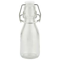 Universalflasche Irinai Ca. 0,15 L Mit Bügelverschluss - Klar/Weiß, KONVENTIONELL, Glas/Kunststoff (5,2/14cm) - Luca Bessoni