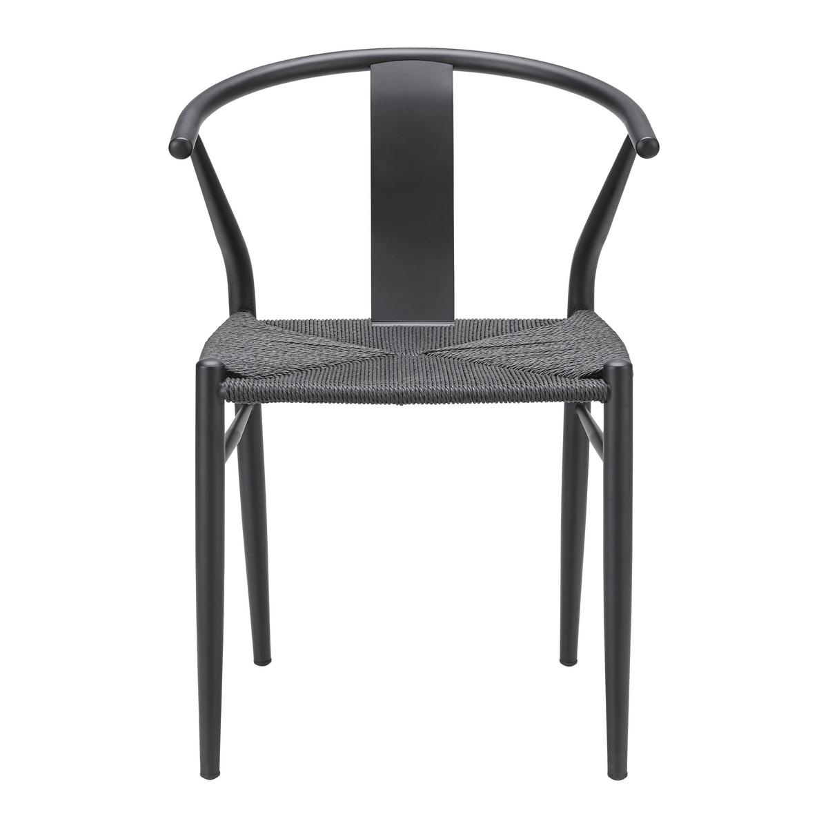 Kovová jedálenská stolička MONIKA čierna - čierna, Modern, kov (55/77,5/51cm) - Bessagi Home