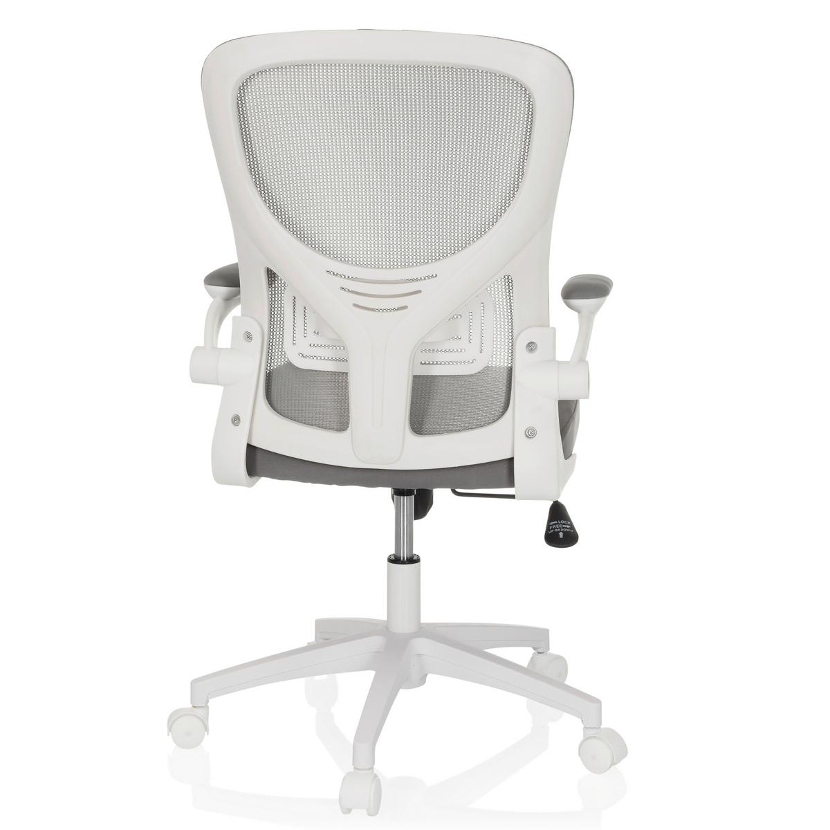 Drehstuhl Grau B: 60 Cm - Grauweiß/Weiß, MODERN, Kunststoff/Textil (60/95-105/54cm) - MID.YOU