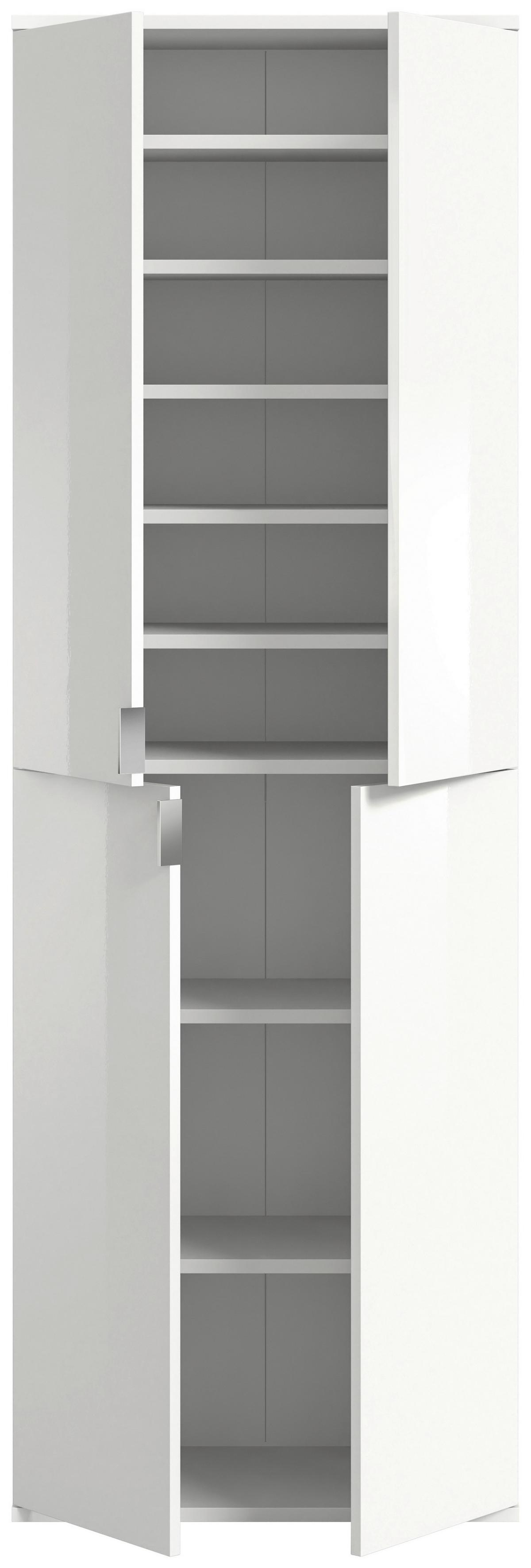 Garderobe Projekt X Eiche Artisan/weiß B: 152 Cm - Weiß, KONVENTIONELL, Holzwerkstoff (152/193/34cm) - MID.YOU