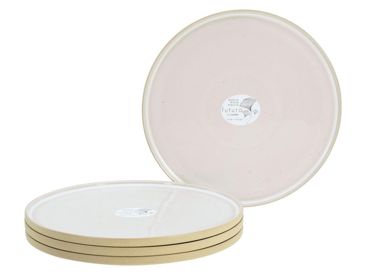Speisetellerset Futuro Weiß, Beige L: 28,5 cm - Beige/Weiß, Basics, Keramik (26cm) - Creatable