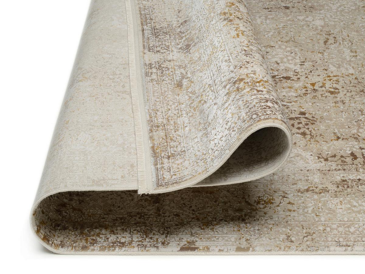 Teppich Läufer Gold/Beige Abstrakt Avignon 80x200 cm - Beige/Goldfarben, Design, Textil (80/200cm) - Dieter Knoll