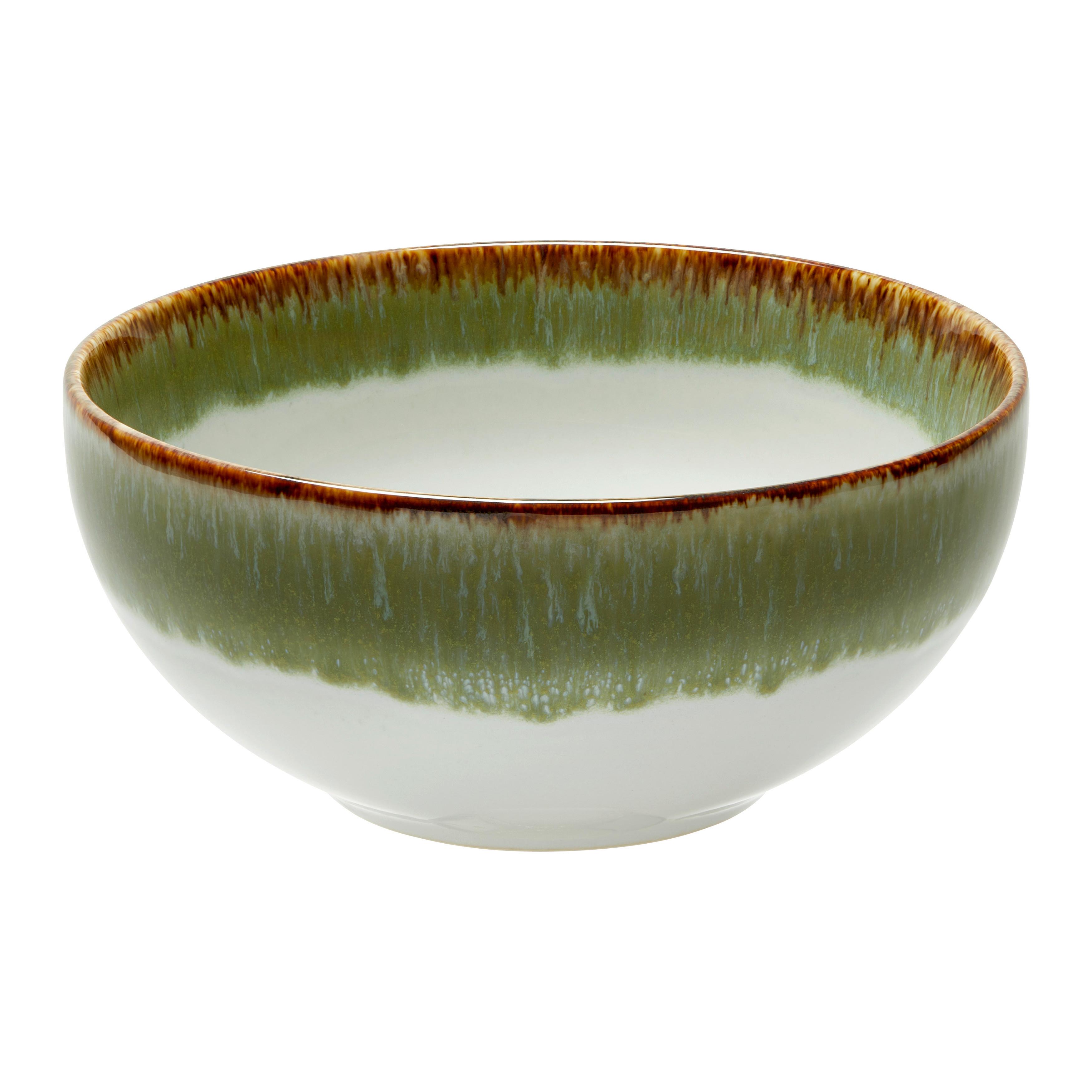 Miska CASCADE - zelená, Moderní, keramika (17,5 cm/17,5 cm/8 cmcm) - Creatable