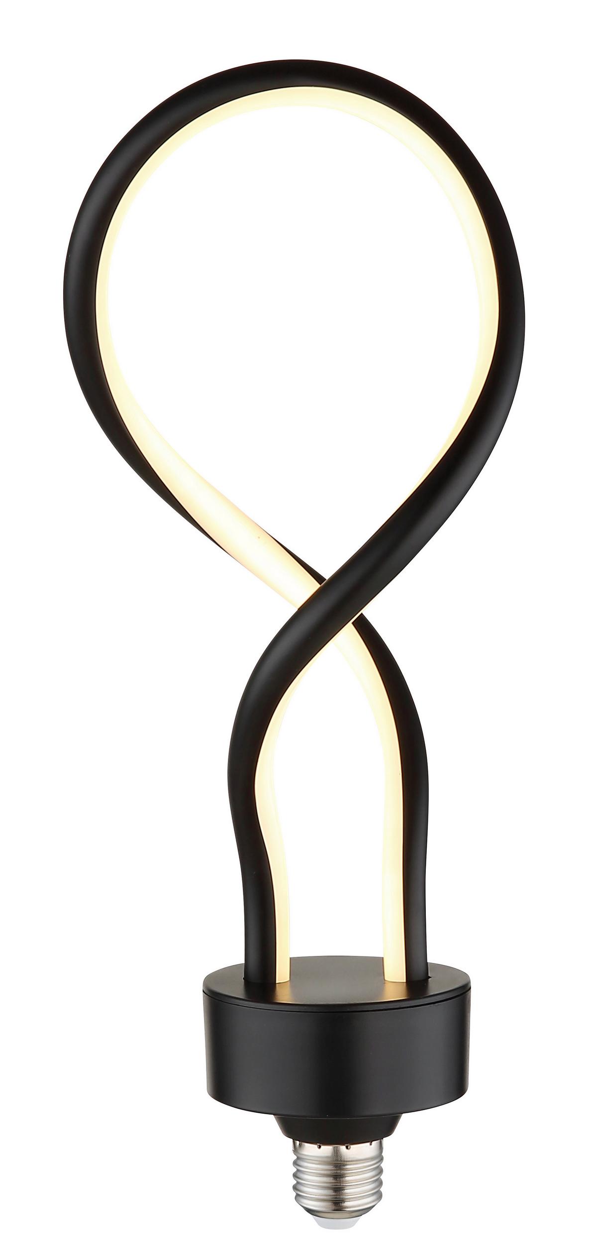 Leuchtmittel Opal/Schwarz 230V Metall/Kunststoff - Opal/Schwarz, Basics, Kunststoff/Metall (15,2/32,7cm) - Globo
