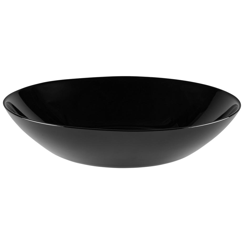 Suppenteller Opalglas schwarz Olivia ca. 20 cm