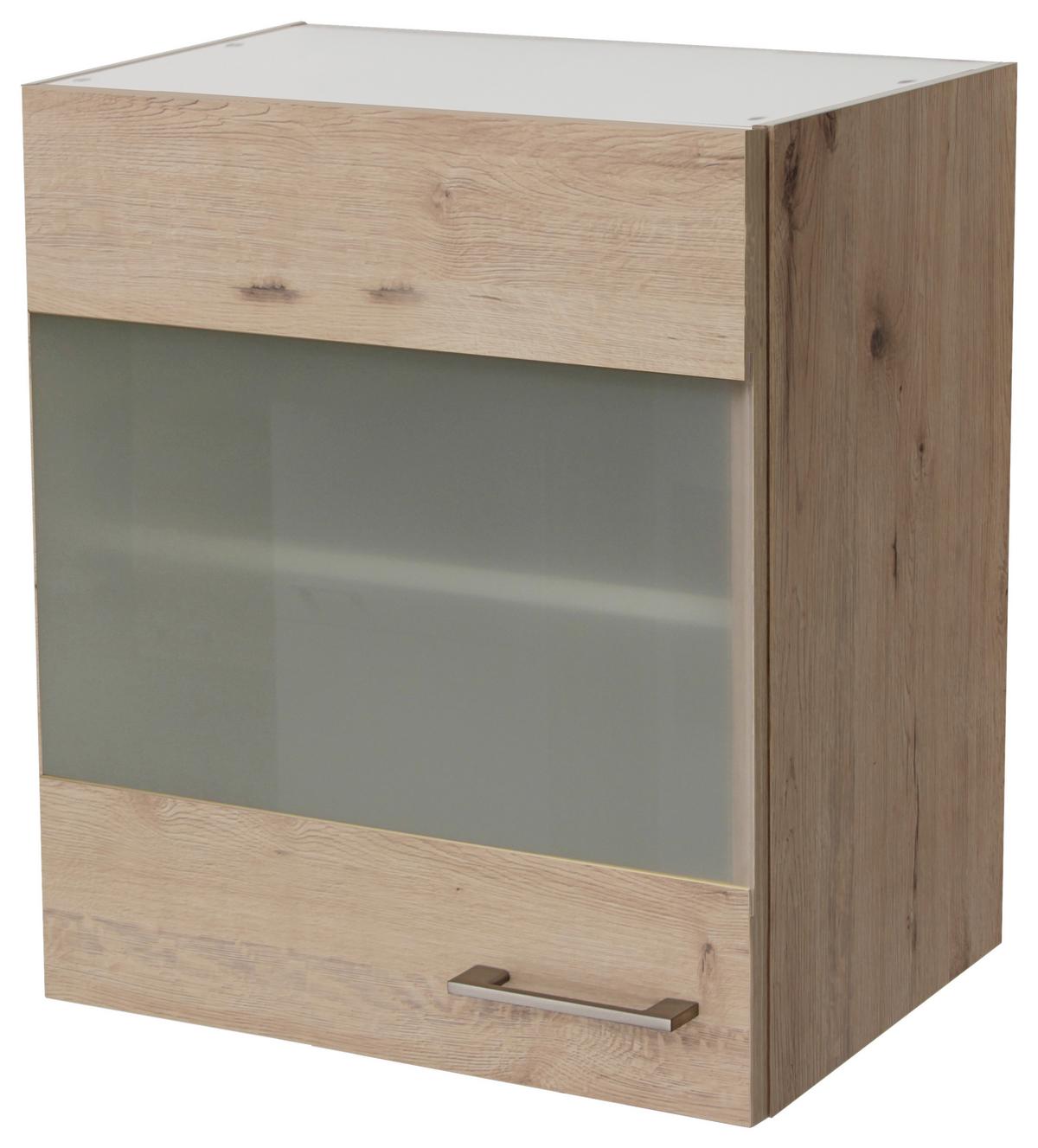 Kuchyňská horní skříňka RIVA HGH50 - dub San Remo/čiré, Moderní, kov/kompozitní dřevo (50/54,8/32cm)