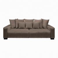 Velká pohovka MATTEO, hnědá tkanina LEGACY - černá/hnědá, Moderní, dřevo (246/93/124cm)