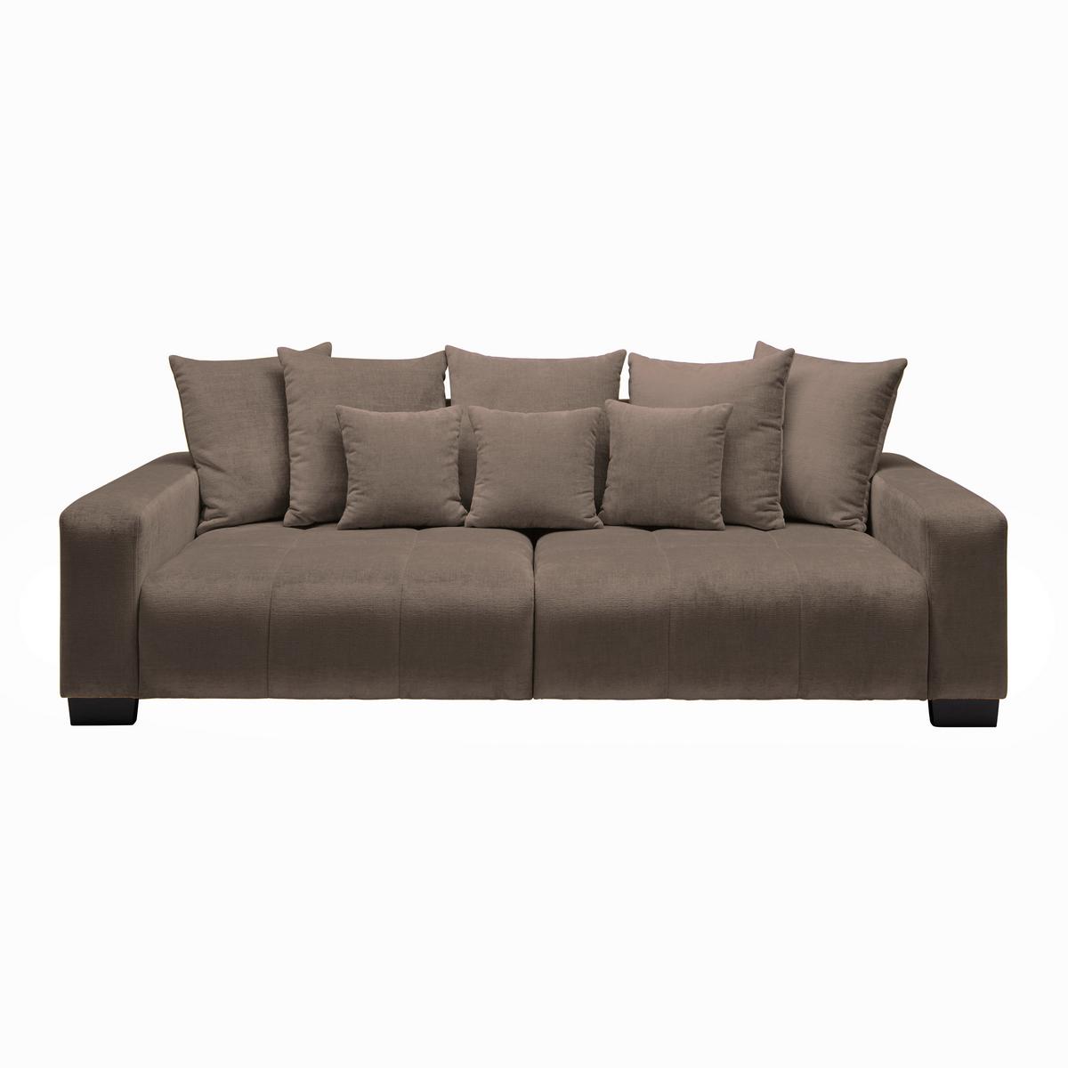 Velká pohovka MATTEO, hnědá tkanina LEGACY - černá/hnědá, Moderní, dřevo (246/93/124cm)