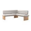 Eckbank Beluna Ii Wesbstoff Weiß, B: 192cm - Eichefarben/Weiß, KONVENTIONELL, Holz/Textil (192/170cm) - James Wood