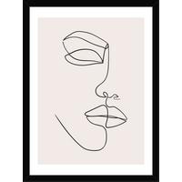 Obraz Vous, 30/40cm - bílá/černá, kompozitní dřevo/papír (30/40cm) - Modern Living