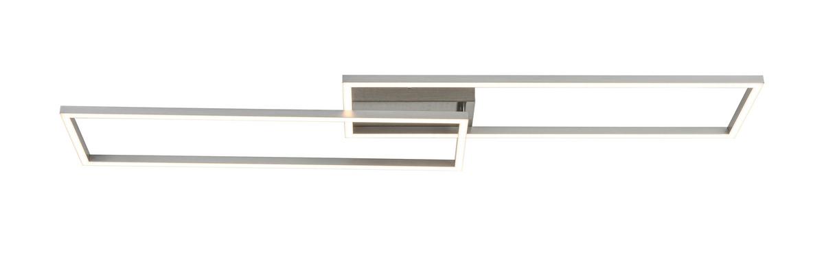Led-deckenleuchte Suna - Alufarben/Nickelfarben, MODERN, Kunststoff/Metall (93/22/6,5cm) - Luca Bessoni