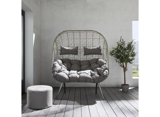Záhradné Kreslo Liana - sivá, Moderný, umelá hmota/kov (135/158/56cm) - Mömax modern living Záhradné Kreslo Liana - sivá, Moderný, umelá hmota/kov (135/158/56cm) - Mömax modern living