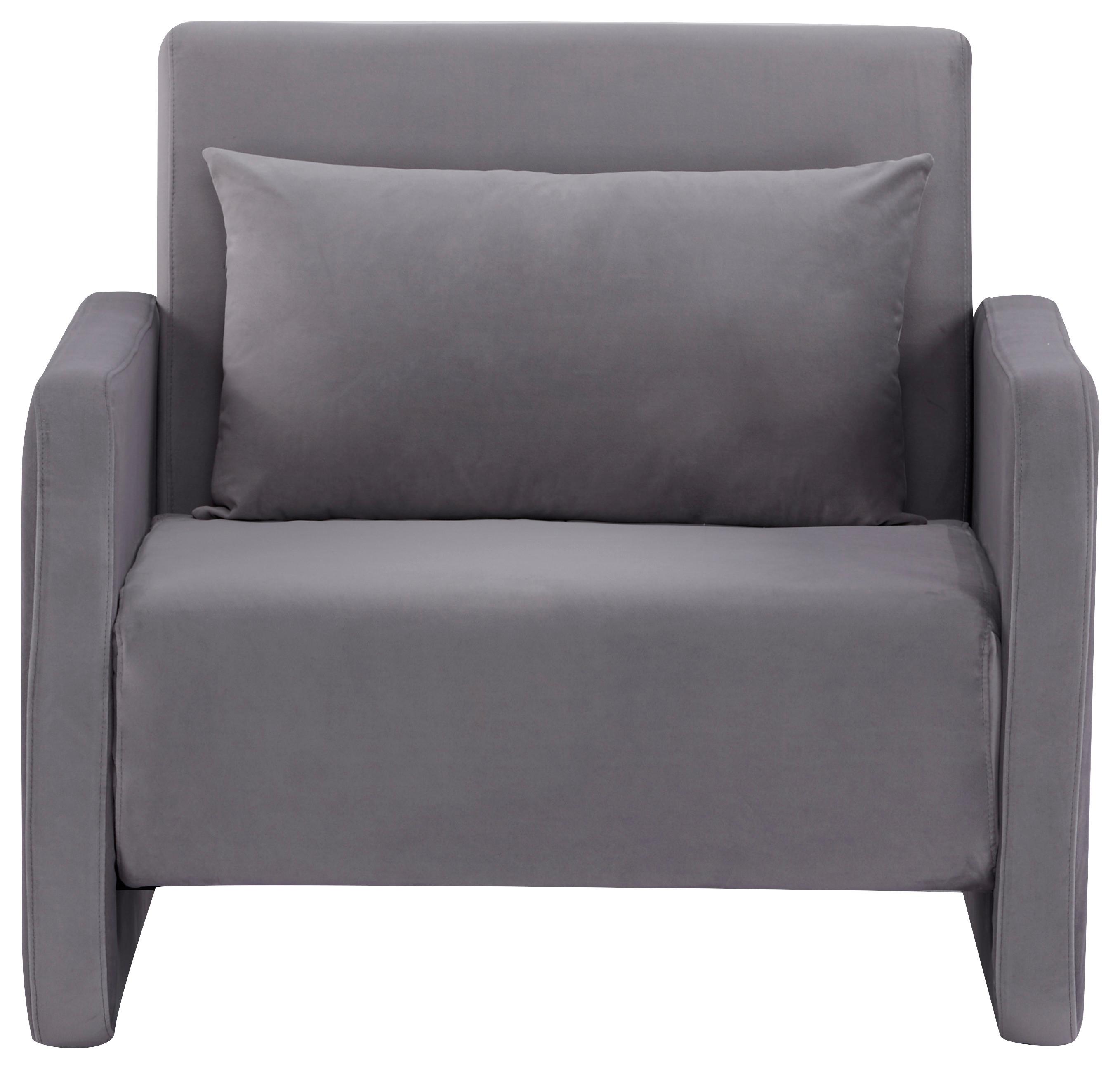 Polstersessel mit Armlehnen York Stoffbezug Grau - Schwarz/Grau, Design, Holz/Textil (93/83/85cm) - Livetastic