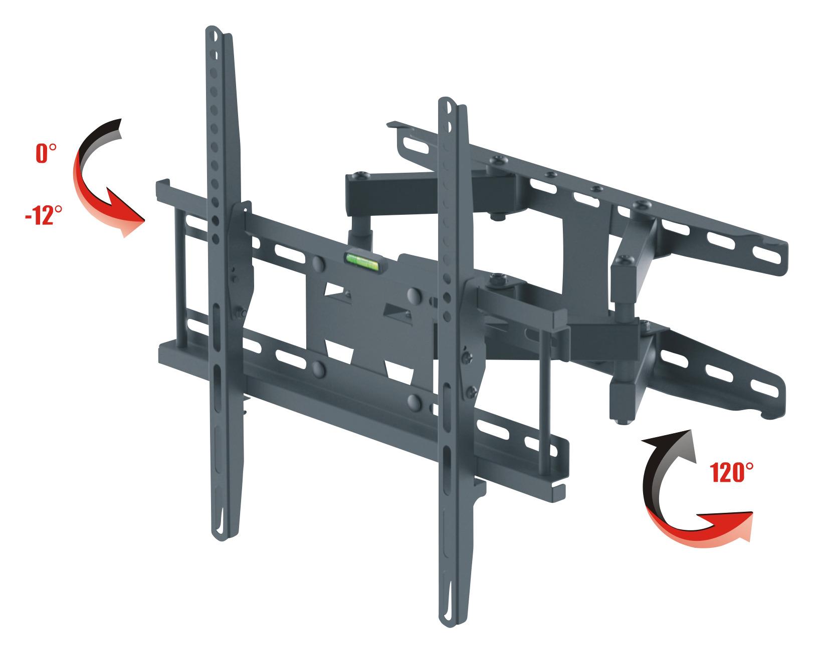 Tv-wandhalterung Bis 56“ Ausziehbar Fx Mercury Black - Schwarz, MODERN, Metall (44/35/40cm)