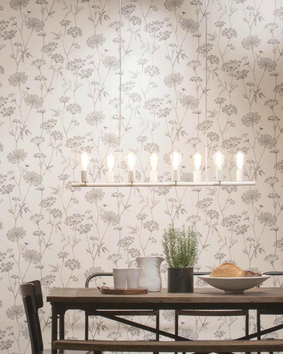 Hängeleuchte Miami H: 28-175cm 8-Flammig Höhenverstellbar - Weiß, Design, Metall (105/28/28-175cm) - It's about Romi