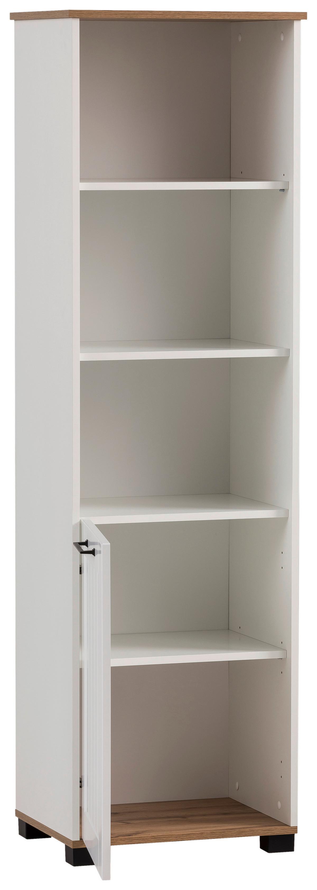 Aktenschrank Jelda H500 - Eiche Wotan/Weiß, MODERN, Holzwerkstoff (52,3/177,4/41cm) - MID.YOU