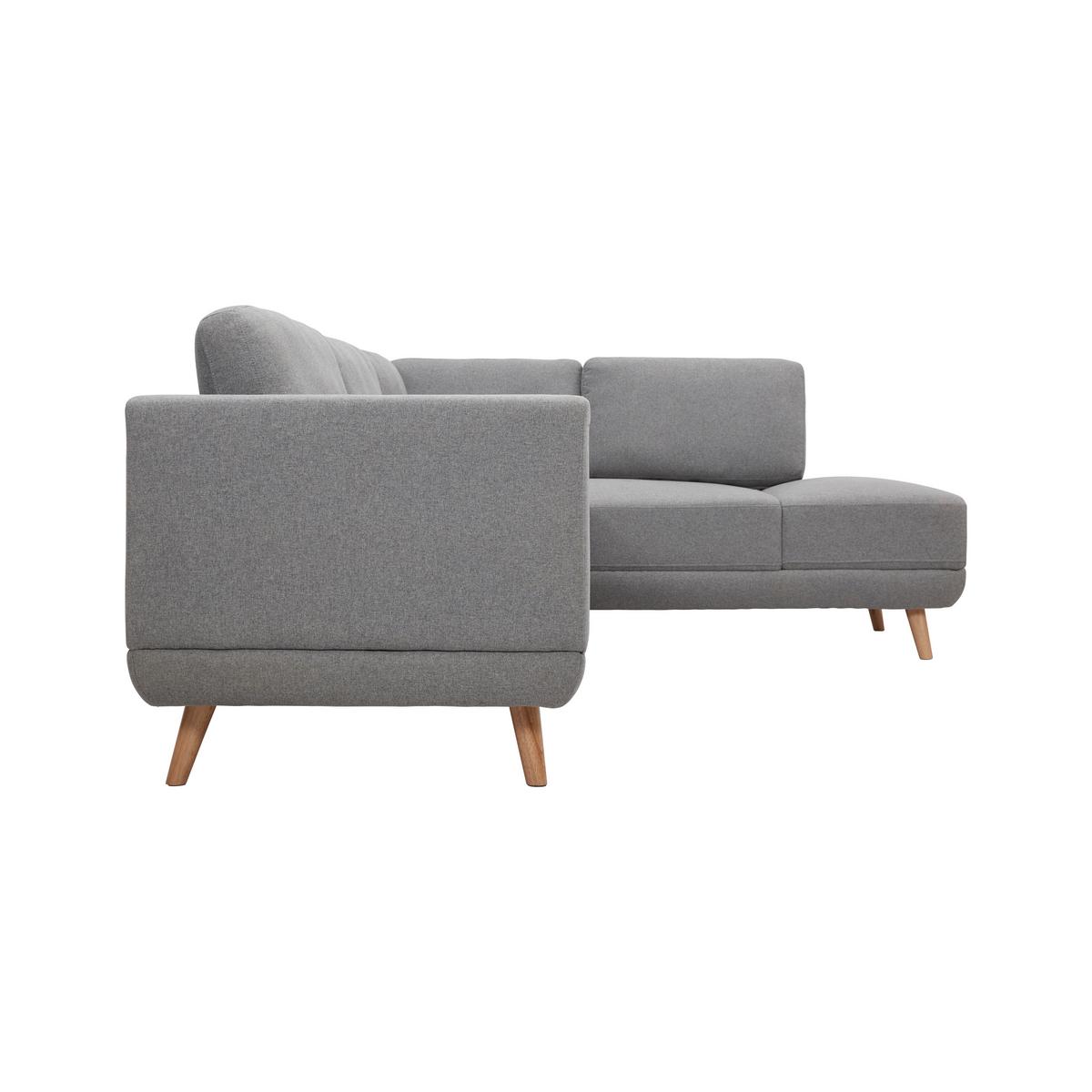 Sedací souprava KYLE šířka 242cm/162cm - šedá/přírodní barvy, Moderní, dřevo/textil (242/88/189cm) - Bessagi Home
