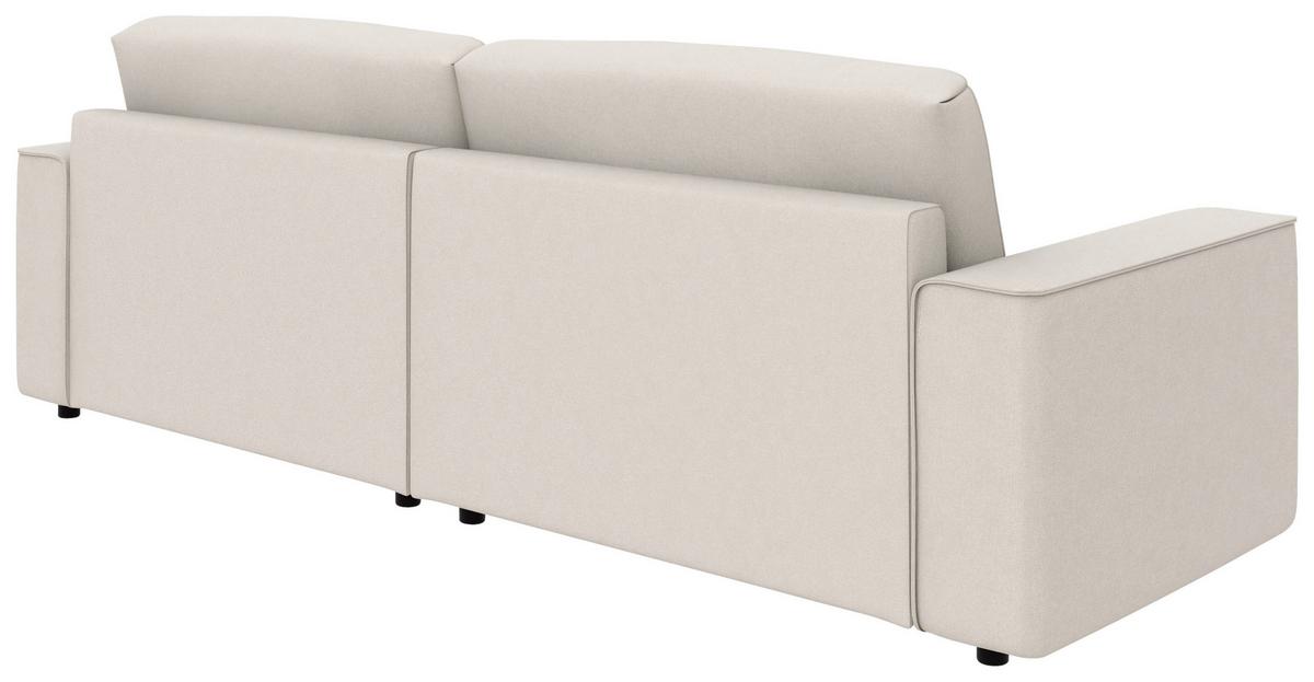 Ecksofa Chance Sandfarben S: 265x164 cm - Sandfarben/Schwarz, MODERN, Textil (265/164cm) - Trendmanufaktur