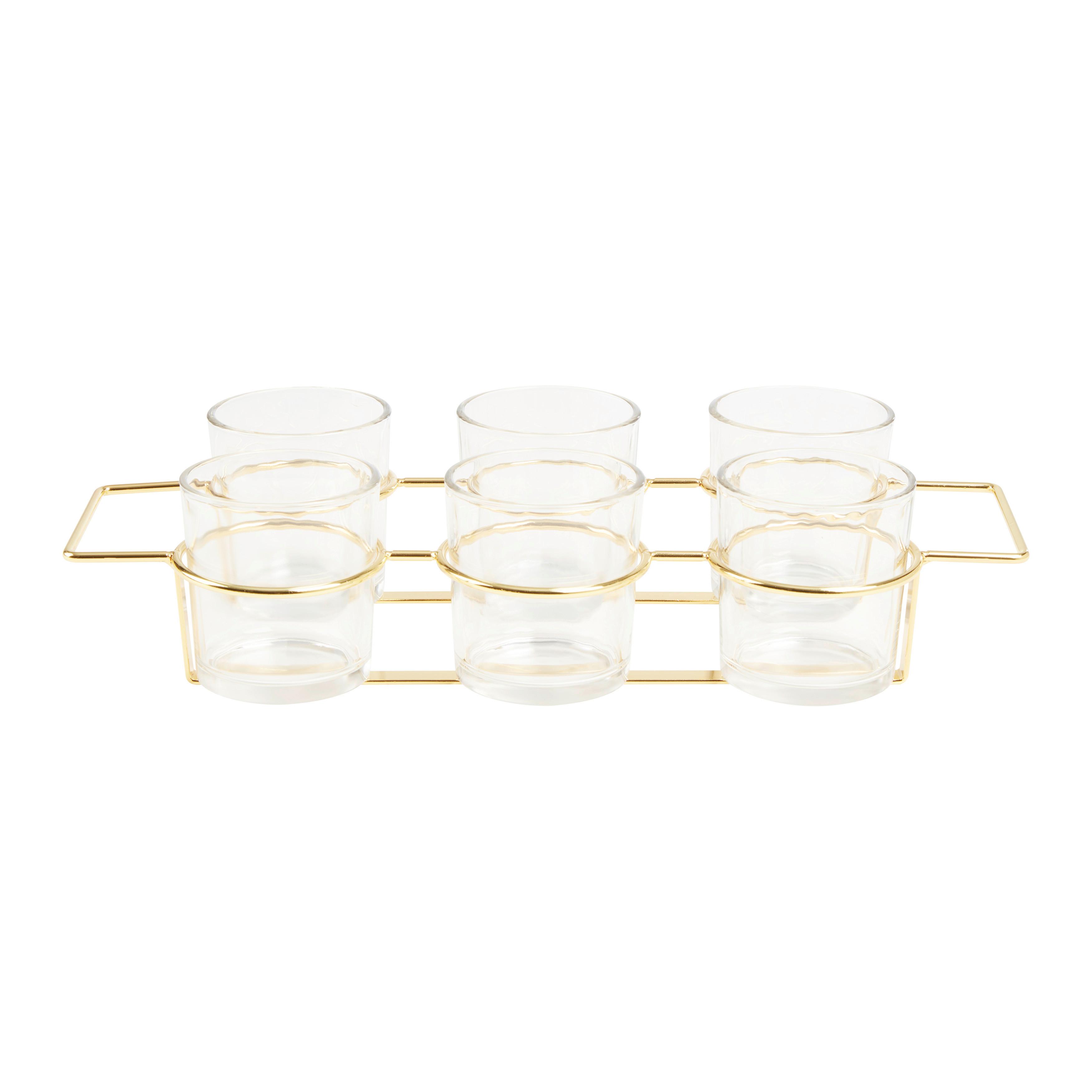 SADA MISEK NA SNACKY GOLDEN AUTUMN - čiré/barvy zlata, Moderní, kov/sklo (20/8/15cm) - Modern Living