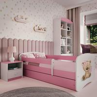Kinder-/Juniorbett Babydreams inkl. Matratze 80x160 - Pink/Birkefarben, MODERN, Holz/Holzwerkstoff (80/160cm) - MID.YOU