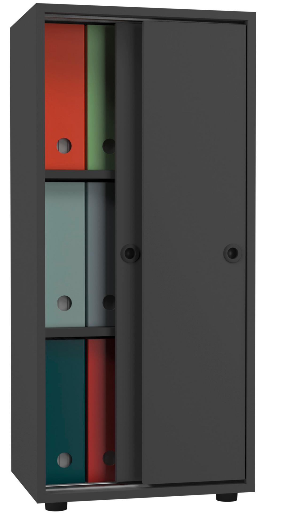 Aktenschrank Ulas Anthrazit Dekor B: 49 cm - Anthrazit, Design, Holzwerkstoff (49/109/38cm) - MID.YOU