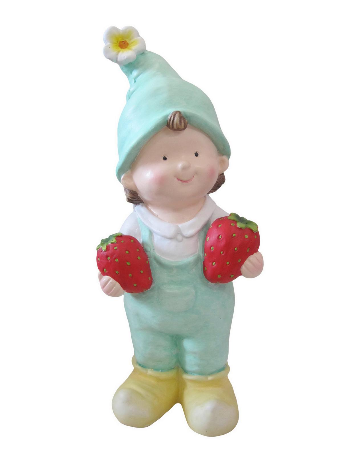 Dekofigur Kind Nicola - Gelb/Rot, KONVENTIONELL, Kunststoff (18,5/15/45,5cm) - Luca Bessoni