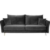 2-Sitzer-Sofa Mit Schlaffunktion Empoli Grau - Goldfarben/Grau, Basics, Textil (235/96/104cm) - MID.YOU