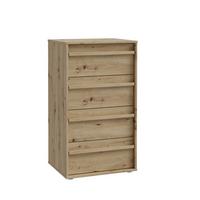 Komoda se 4 zásuvkami - dub artisan, š: 53,4cm - dub artisan, Moderní, kompozitní dřevo (53,4/94,4/42cm)