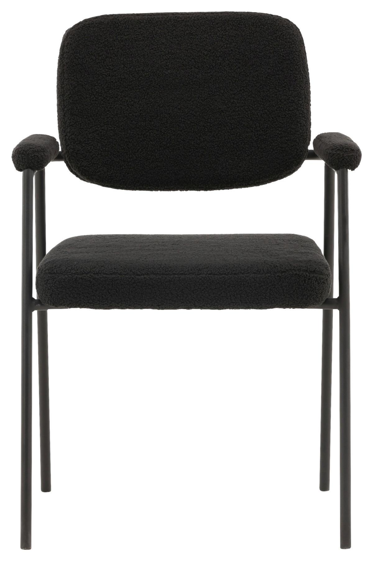 Stuhl-Set Yesterday - Schwarz, Design, Textil/Metall (58/90/61cm) - Livetastic