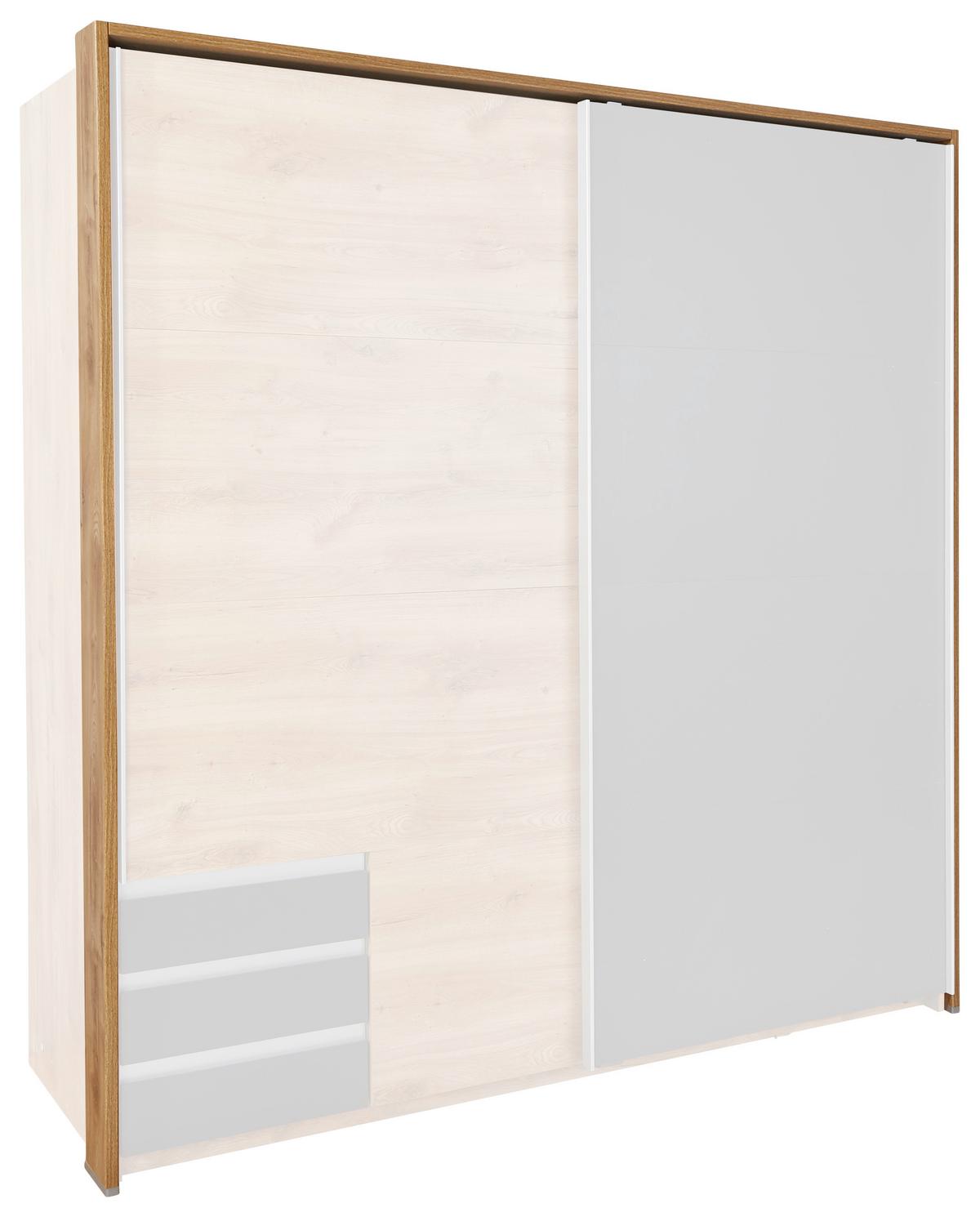 Díszkeret Emden - tölgyfa színű, Modern, faalapú anyag (185/202/12cm)