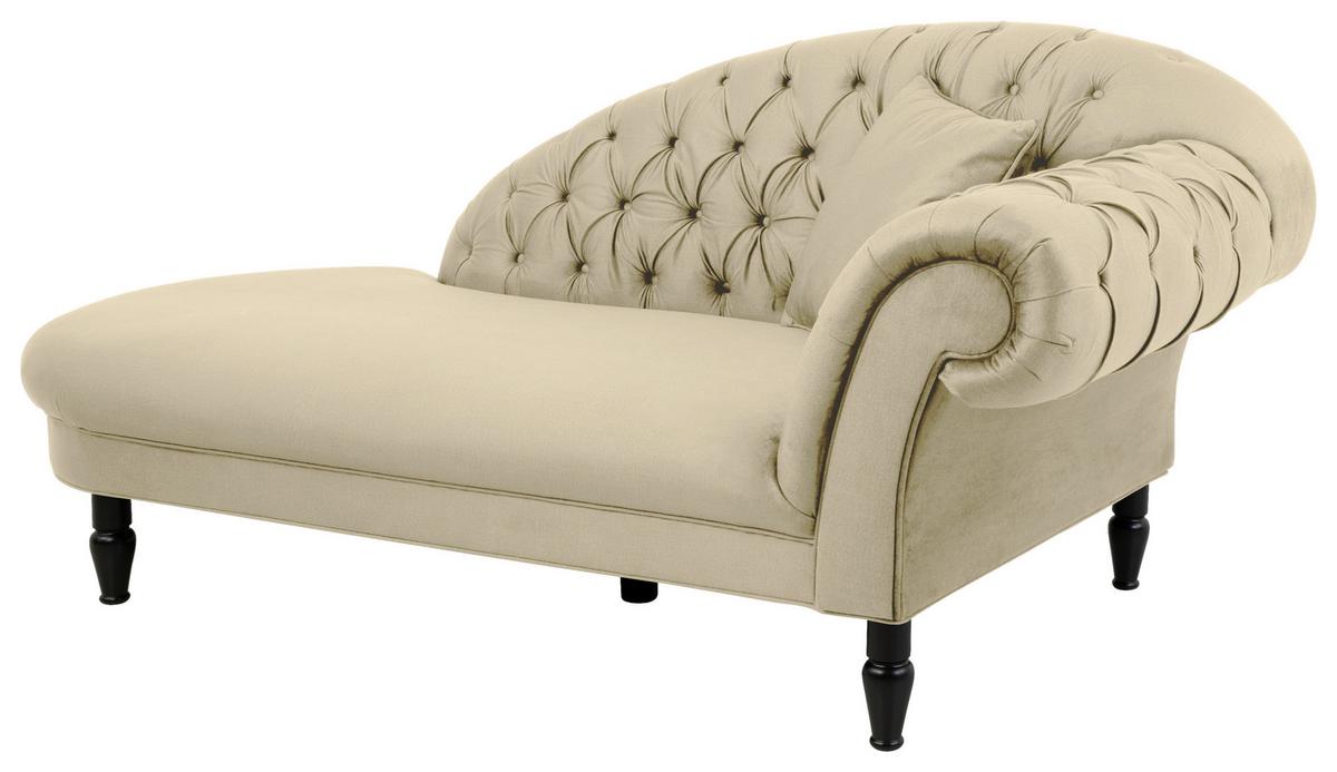 Récamiere Cupido, Beige B: 103 Cm - Beige/Schwarz, Design, Textil (103/91/216cm) - MID.YOU